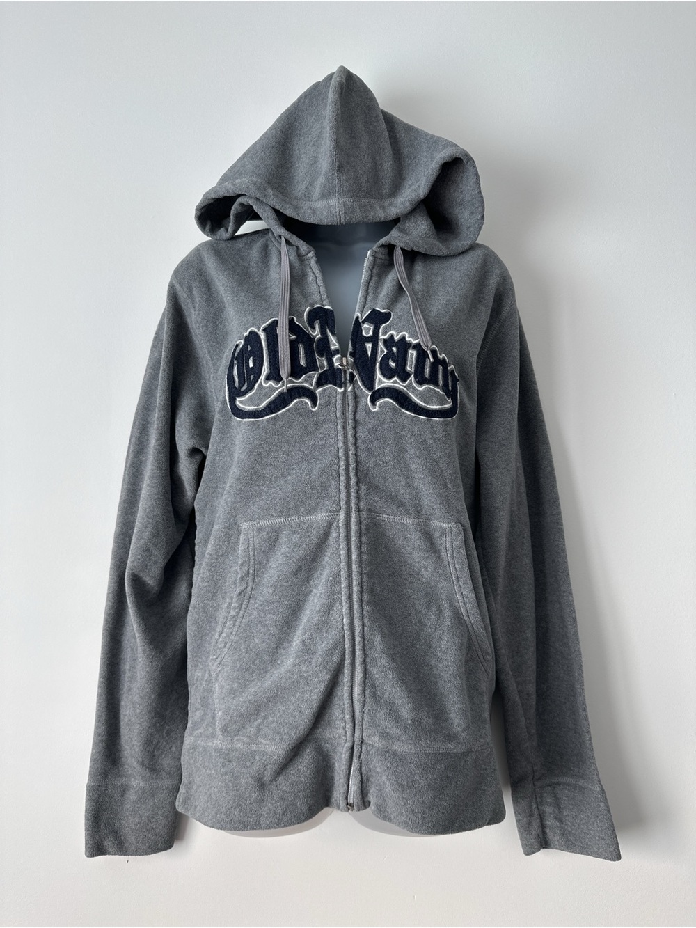 old navy old english grunge fleece hoodie